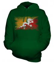 Bhutan Distressed Flag Unisex Adult Hoodie