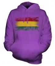 Bolivia Distressed Flag Unisex Adult Hoodie