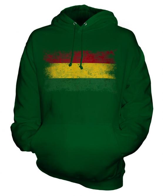 Bolivia Distressed Flag Unisex Adult Hoodie