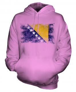 Bosnia And Herzegovina Distressed Flag Unisex Adult Hoodie