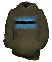 Botswana Distressed Flag Unisex Adult Hoodie