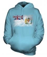 British Antartic Territory Distressed Flag Unisex Adult Hoodie