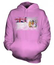 British Antartic Territory Distressed Flag Unisex Adult Hoodie