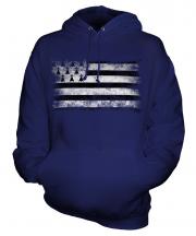 Brittany Distressed Flag Unisex Adult Hoodie