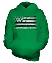Brittany Distressed Flag Unisex Adult Hoodie