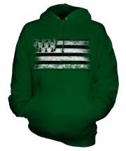 Brittany Distressed Flag Unisex Adult Hoodie