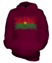 Burkina Faso Distressed Flag Unisex Adult Hoodie