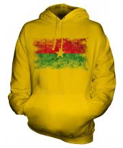 Burkina Faso Distressed Flag Unisex Adult Hoodie