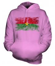 Burkina Faso Distressed Flag Unisex Adult Hoodie