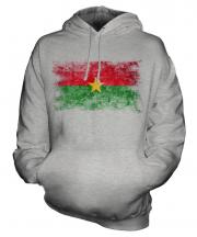 Burkina Faso Distressed Flag Unisex Adult Hoodie