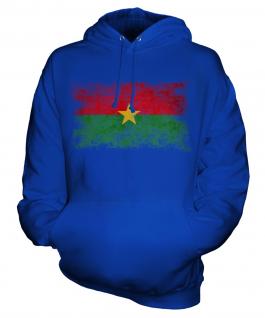Burkina Faso Distressed Flag Unisex Adult Hoodie