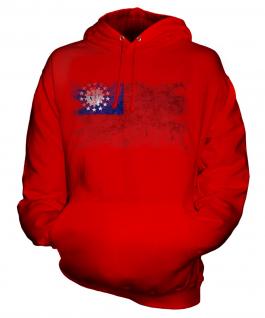 Burma Distressed Flag Unisex Adult Hoodie