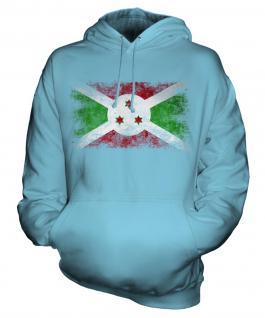 Burundi Distressed Flag Unisex Adult Hoodie
