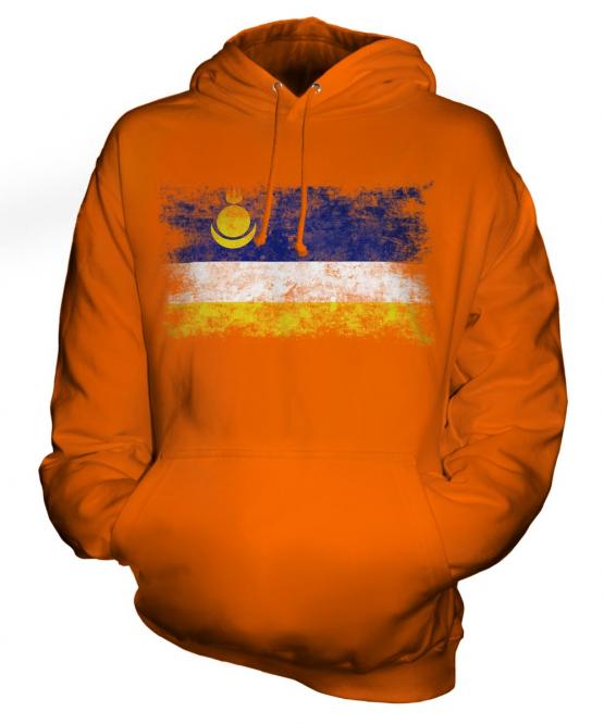 Buryatia Distressed Flag Unisex Adult Hoodie