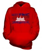 Cambodia Distressed Flag Unisex Adult Hoodie