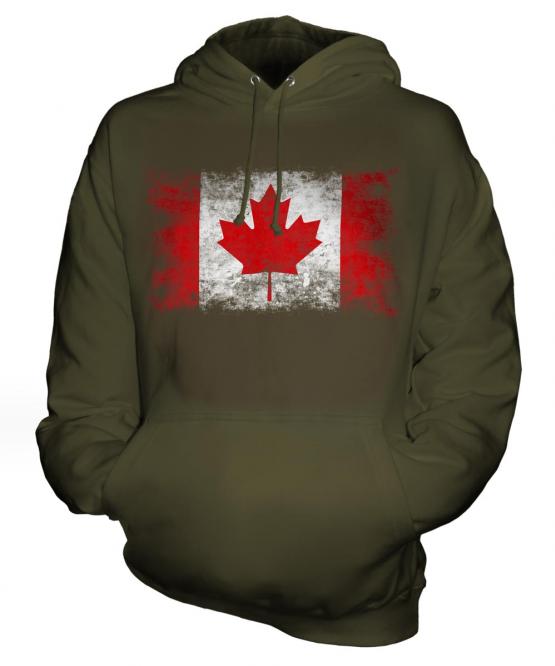 Canada Distressed Flag Unisex Adult Hoodie