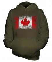 Canada Distressed Flag Unisex Adult Hoodie