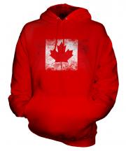 Canada Distressed Flag Unisex Adult Hoodie