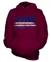 Cape Verde Distressed Flag Unisex Adult Hoodie