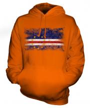 Cape Verde Distressed Flag Unisex Adult Hoodie