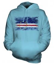 Cape Verde Distressed Flag Unisex Adult Hoodie