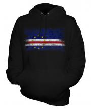 Cape Verde Distressed Flag Unisex Adult Hoodie