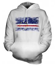 Cape Verde Distressed Flag Unisex Adult Hoodie