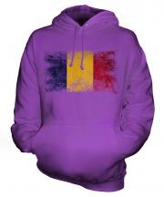 Chad Distressed Flag Unisex Adult Hoodie