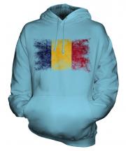 Chad Distressed Flag Unisex Adult Hoodie