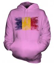 Chad Distressed Flag Unisex Adult Hoodie