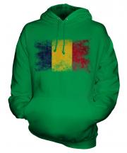 Chad Distressed Flag Unisex Adult Hoodie