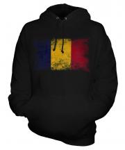 Chad Distressed Flag Unisex Adult Hoodie