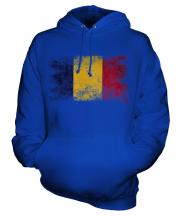 Chad Distressed Flag Unisex Adult Hoodie