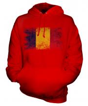 Chad Distressed Flag Unisex Adult Hoodie