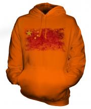 China Distressed Flag Unisex Adult Hoodie