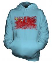 China Distressed Flag Unisex Adult Hoodie