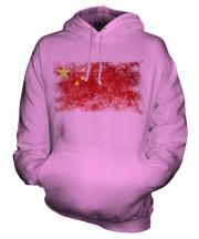China Distressed Flag Unisex Adult Hoodie