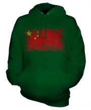 China Distressed Flag Unisex Adult Hoodie
