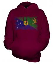 Christmas Island Distressed Flag Unisex Adult Hoodie