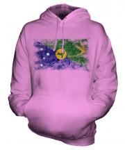 Christmas Island Distressed Flag Unisex Adult Hoodie