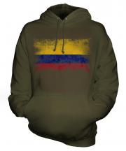 Colombia Distressed Flag Unisex Adult Hoodie