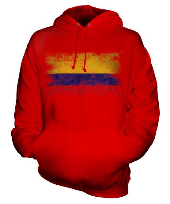 Colombia Distressed Flag Unisex Adult Hoodie