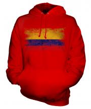 Colombia Distressed Flag Unisex Adult Hoodie