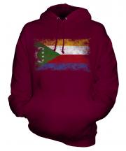 Comoros Distressed Flag Unisex Adult Hoodie