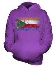 Comoros Distressed Flag Unisex Adult Hoodie