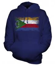 Comoros Distressed Flag Unisex Adult Hoodie