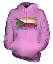 Comoros Distressed Flag Unisex Adult Hoodie