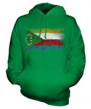 Comoros Distressed Flag Unisex Adult Hoodie