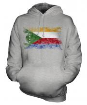 Comoros Distressed Flag Unisex Adult Hoodie