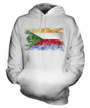Comoros Distressed Flag Unisex Adult Hoodie